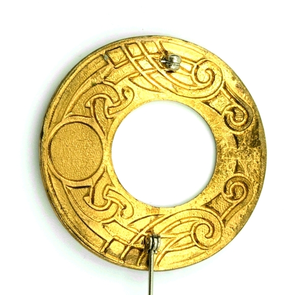 60's Copper Enamel Guilloche Brooch - Picture 8 of 14